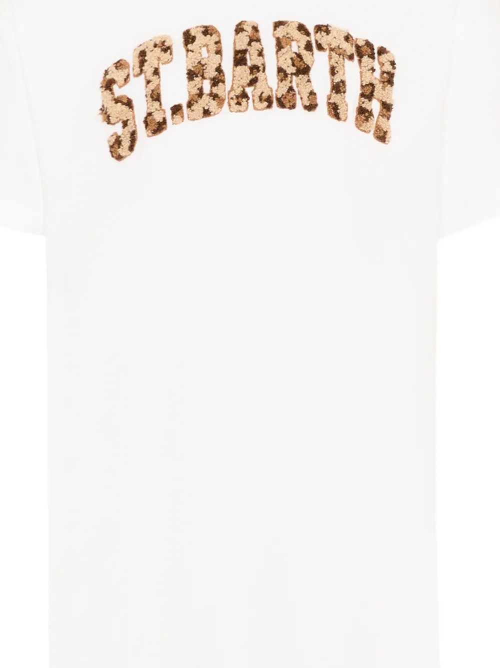 MC2 Saint Barth Kids Strandjurk met logopatch en franje Wit