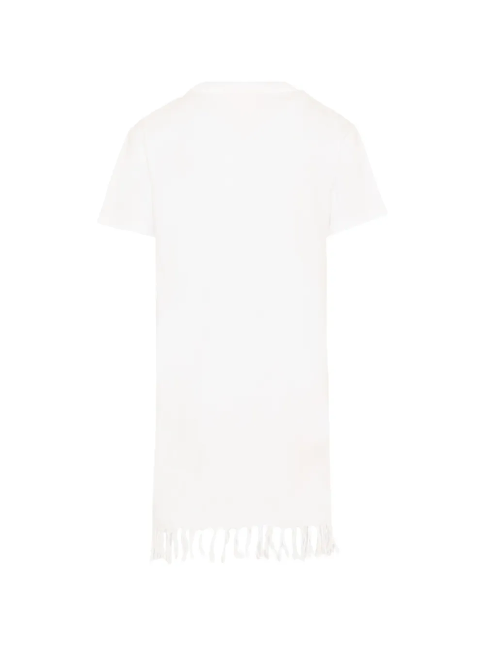 MC2 Saint Barth Kids Strandjurk met logopatch en franje Wit
