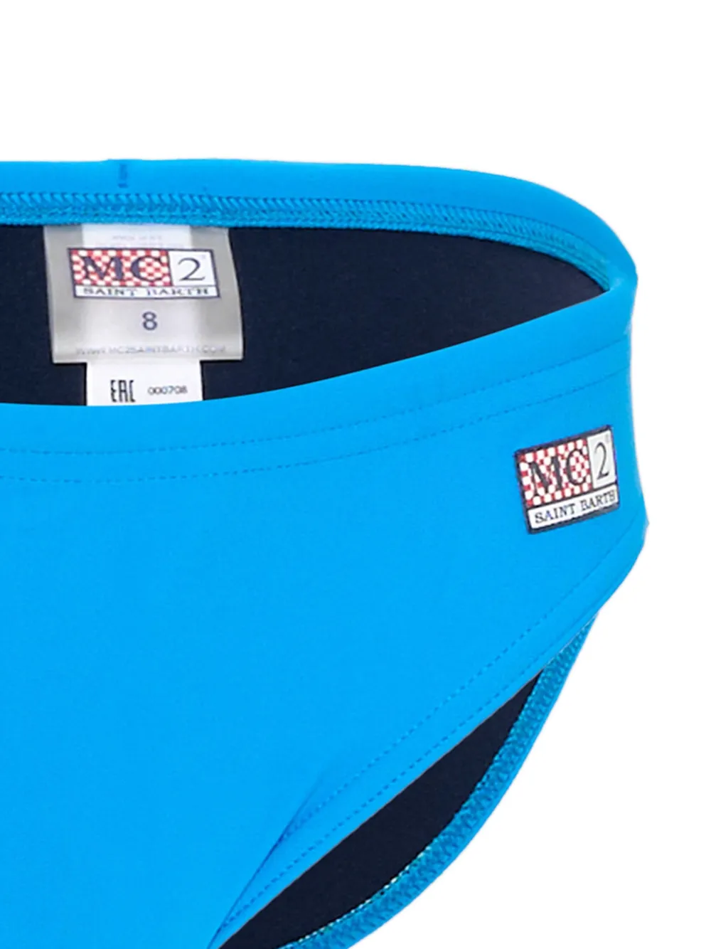MC2 Saint Barth Kids Zwembroek met logopatch Blauw
