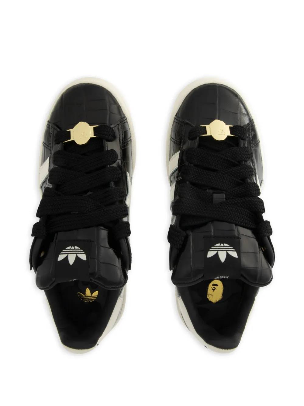adidas x Bape Campus 00s croc-effect sneakers Zwart