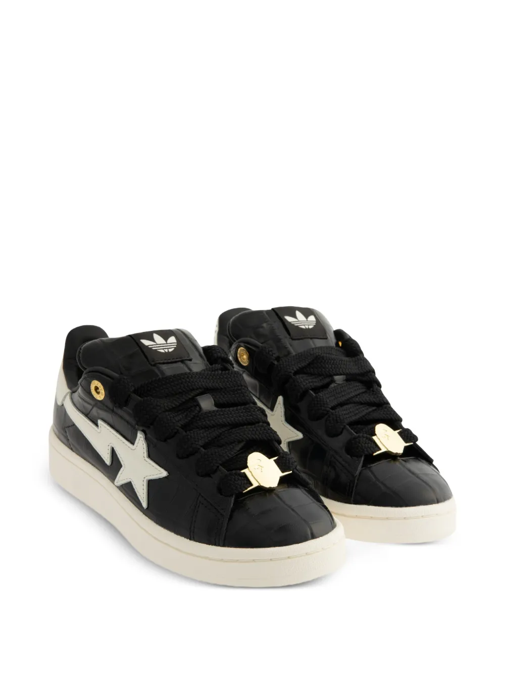 adidas x Bape Campus 00s croc-effect sneakers Zwart
