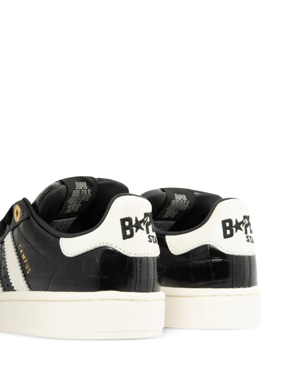 adidas x Bape Campus 00s croc-effect sneakers Zwart