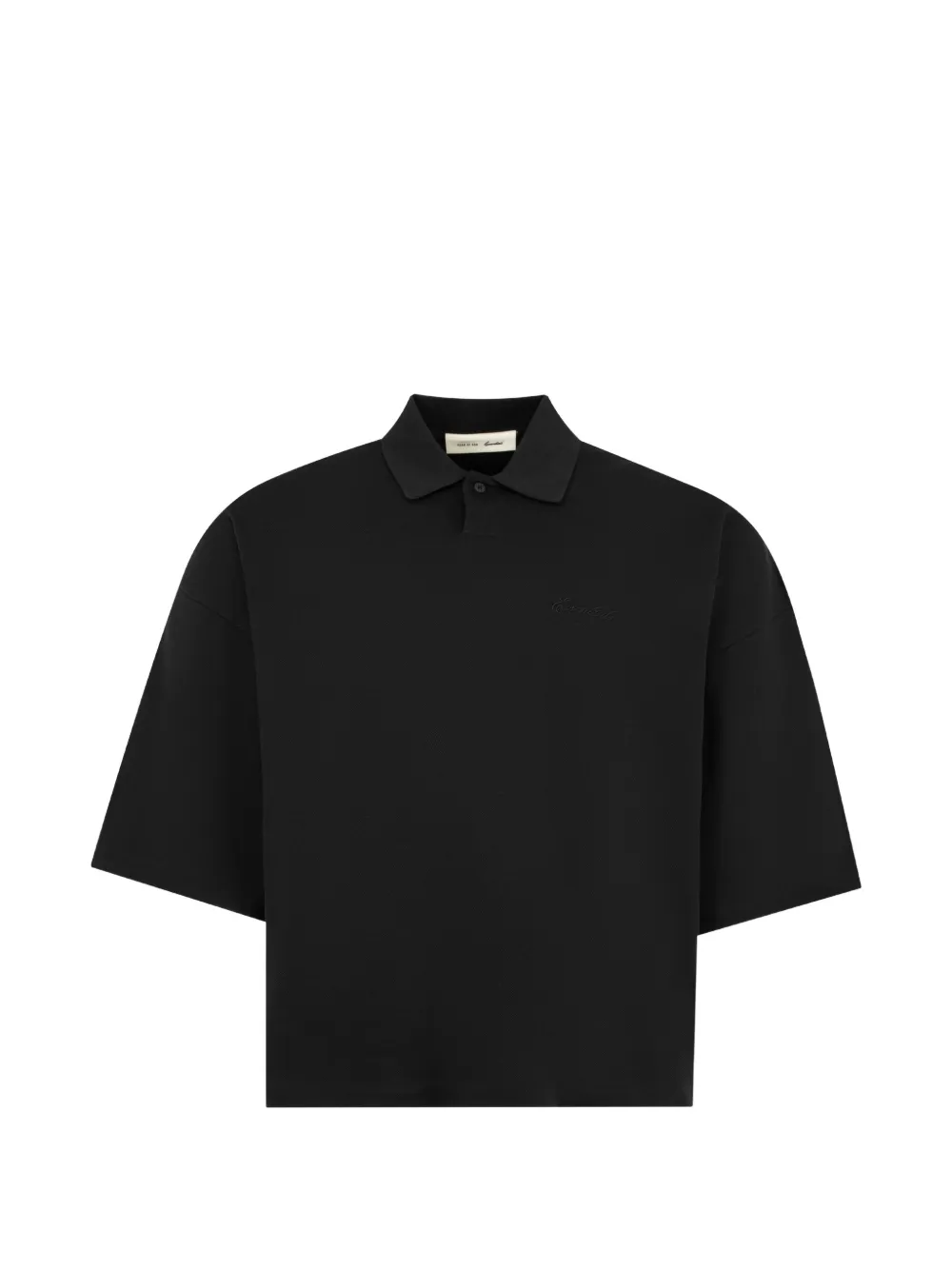 FEAR OF GOD ESSENTIALS Signature 90s cropped polo shirt - Nero