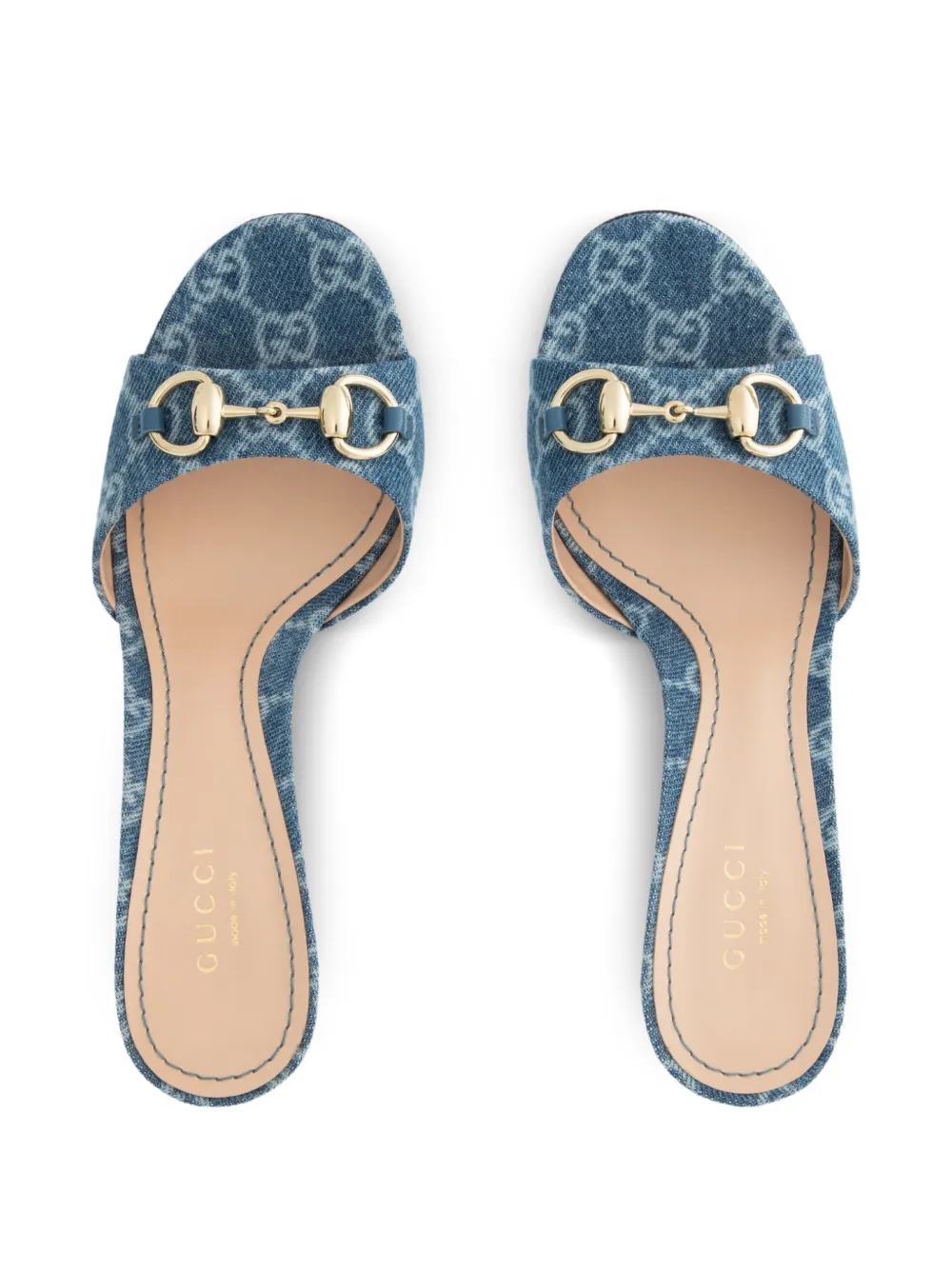 値下げGUCCI GGスプリーム ホースビット サンダル Gucci ホースビット モノグラム サンダル | ブルー | FARFETCH JP