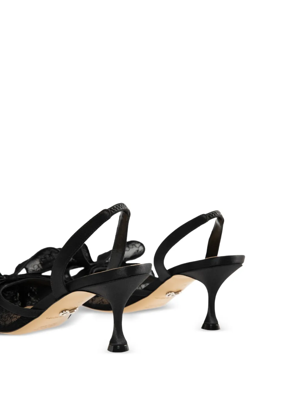 MACH & MACH Le Cadeau slingback pumps Zwart