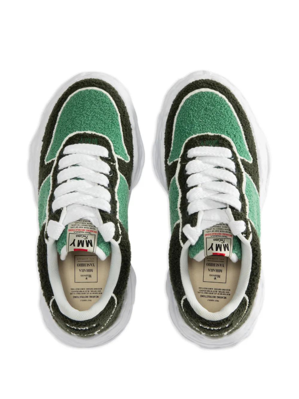 Maison MIHARA YASUHIRO Wayne bouclé sneakers Groen