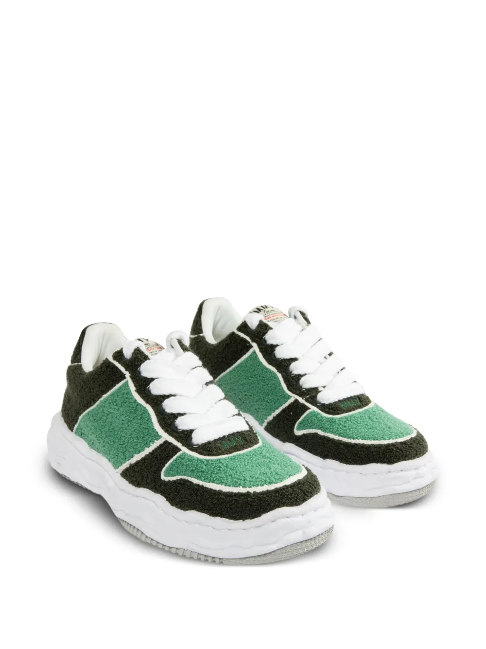Maison MIHARA YASUHIRO Wayne bouclé sneakers Groen