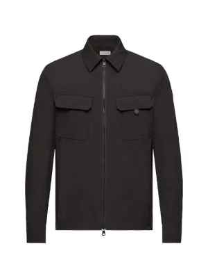 Moncler Arinell Logo Shirt Jacket | Black | FARFETCH