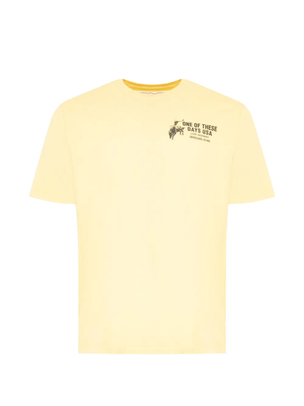 One Of These Days Break On Through graphic-print T-shirt - Giallo