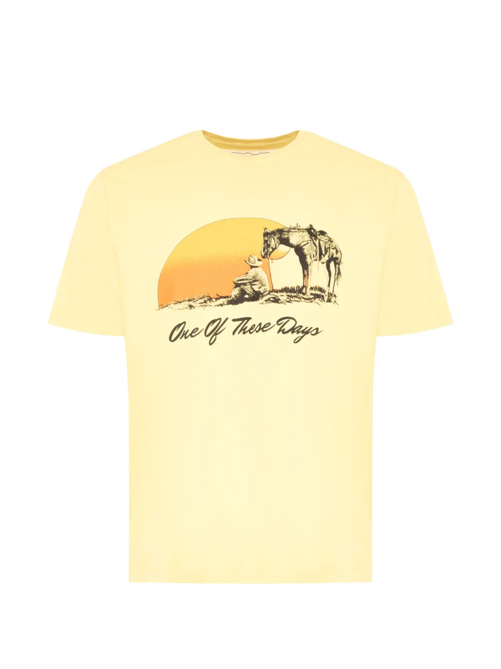 One Of These Days Could Only Remember graphic-print cotton T-shirt - Giallo