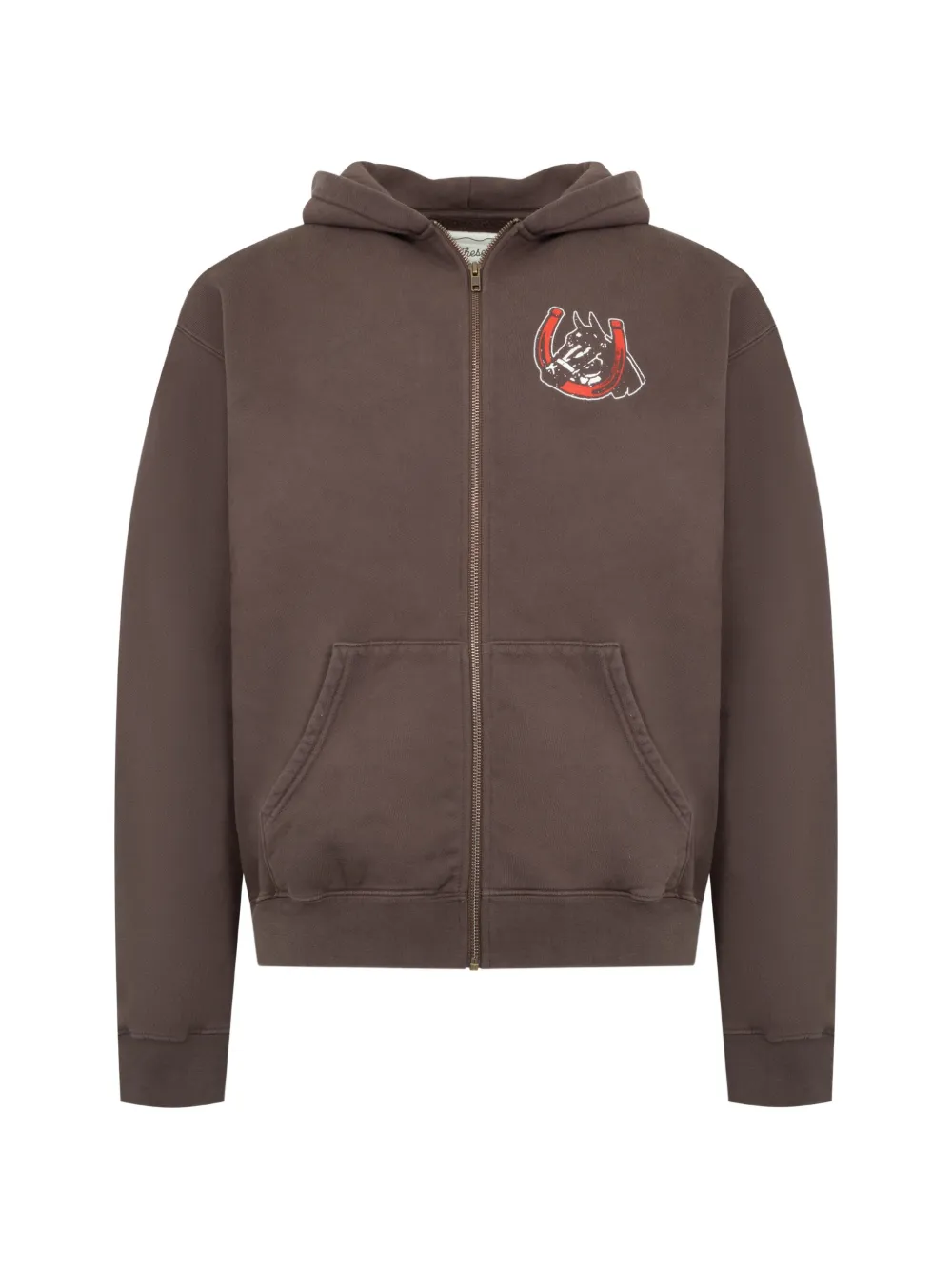 One Of These Days Valley Riders zip-up hoodie - Marrone