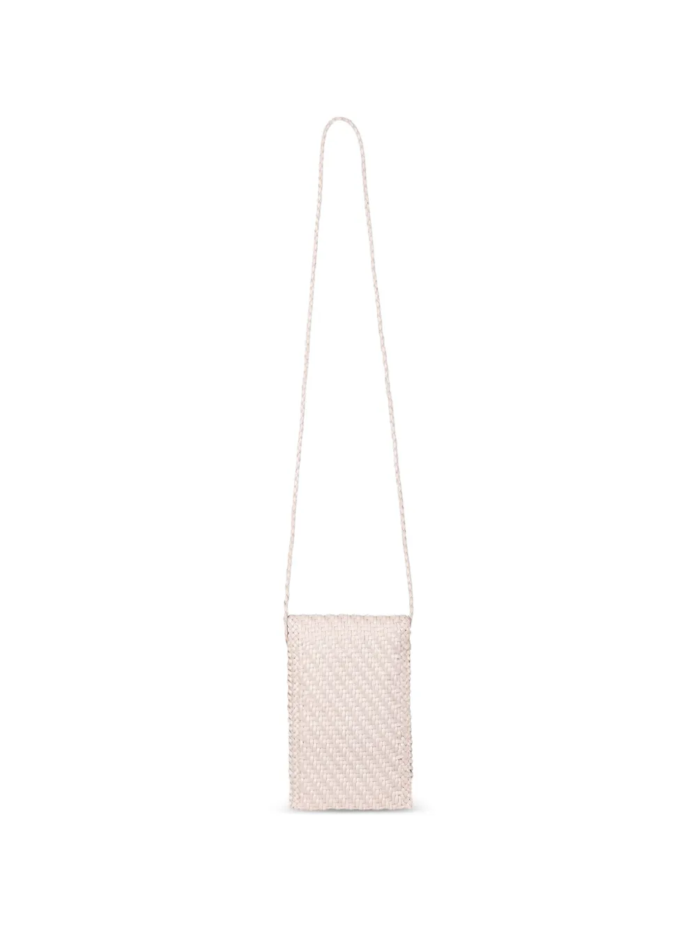 DRAGON DIFFUSION Phone leather crossbody bag Beige