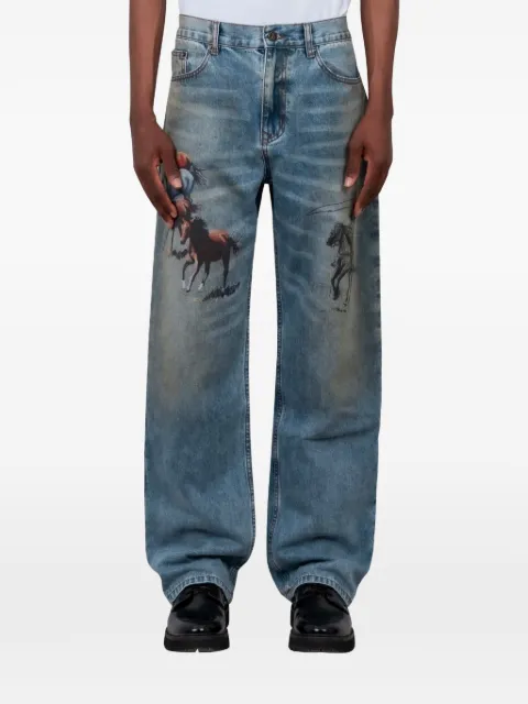 One Of These Days jeans rectos con estampado gráfico
