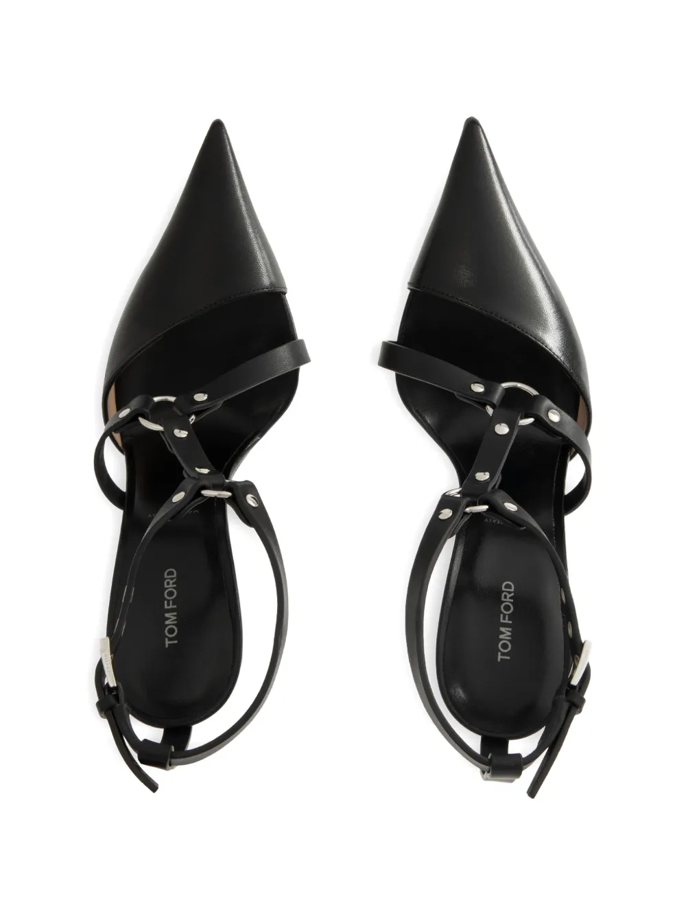 TOM FORD Bound stud-embellished leather pumps Zwart