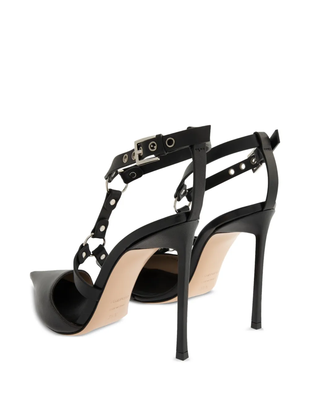 TOM FORD Bound stud-embellished leather pumps Zwart