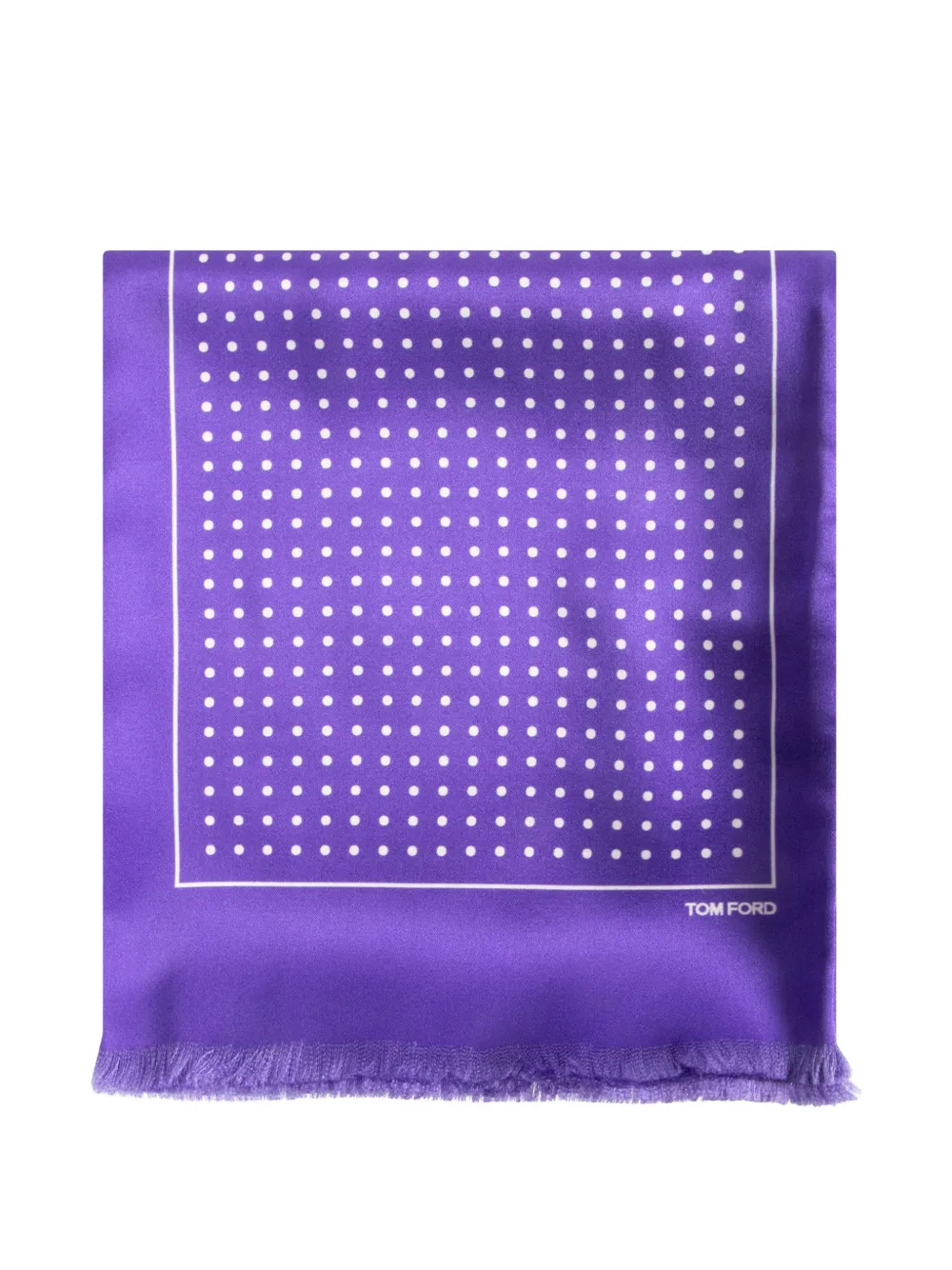 TOM FORD polka-dot frayed scarf - Purple