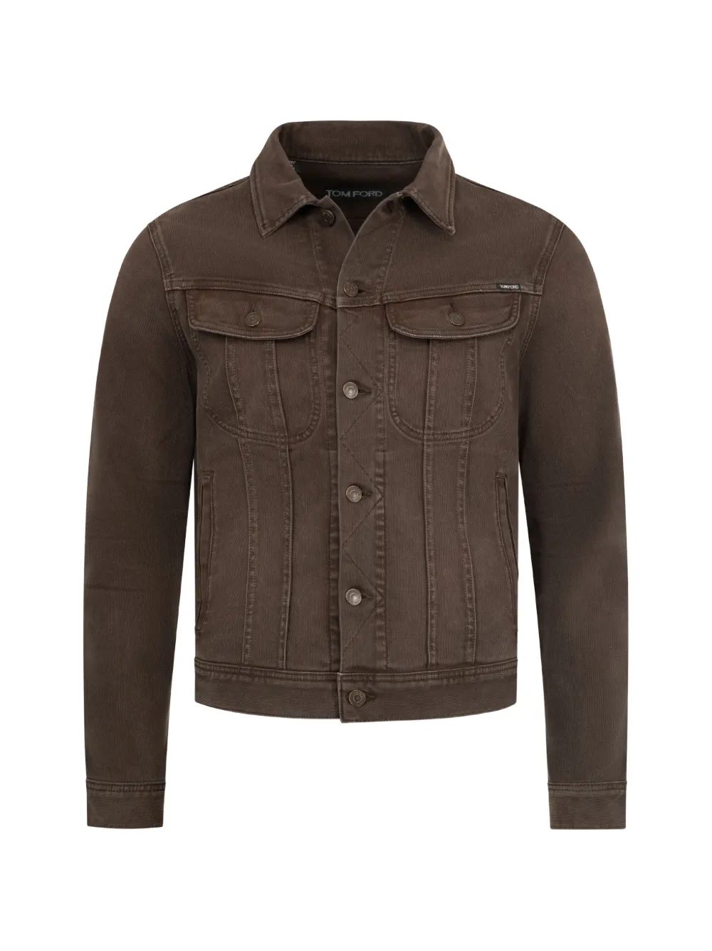 TOM FORD western corduroy denim jacket - Brown