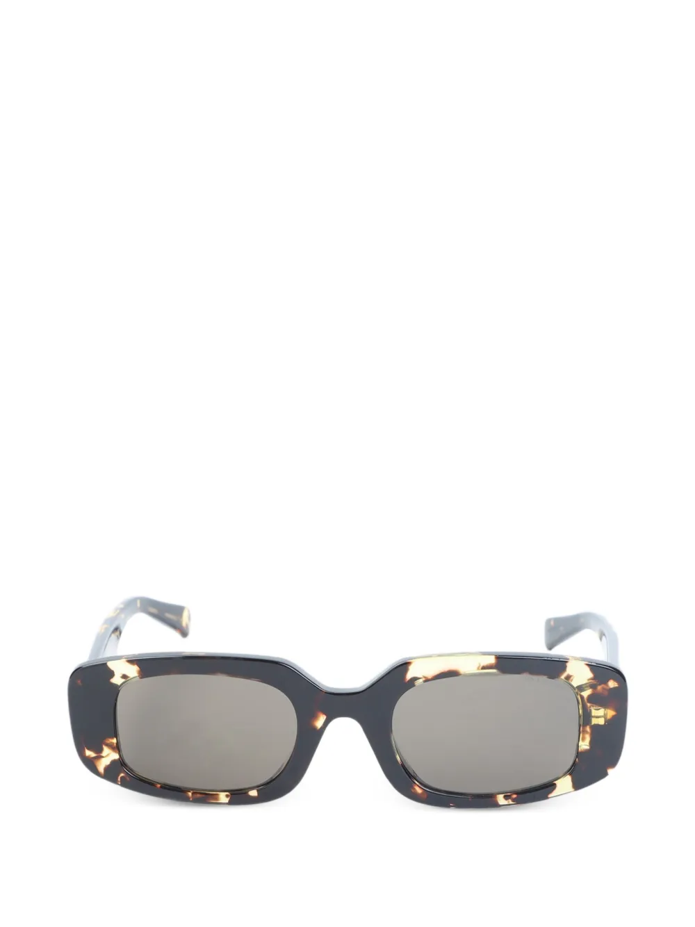 Bvlgari Tubogas rectangle-frame sunglasses - Braun