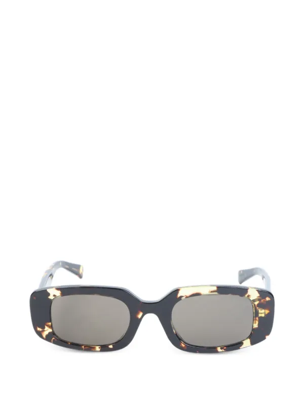 Bvlgari Tubogas Rectangle-frame Sunglasses in Brown
