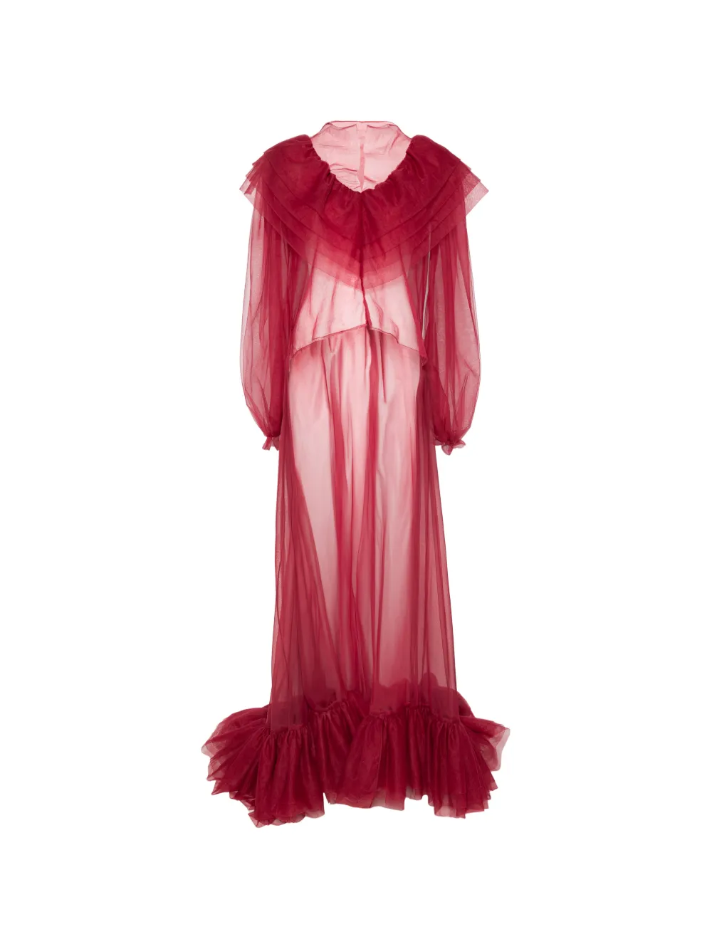 DUNESI Camilla ruffled blouse - Rosso