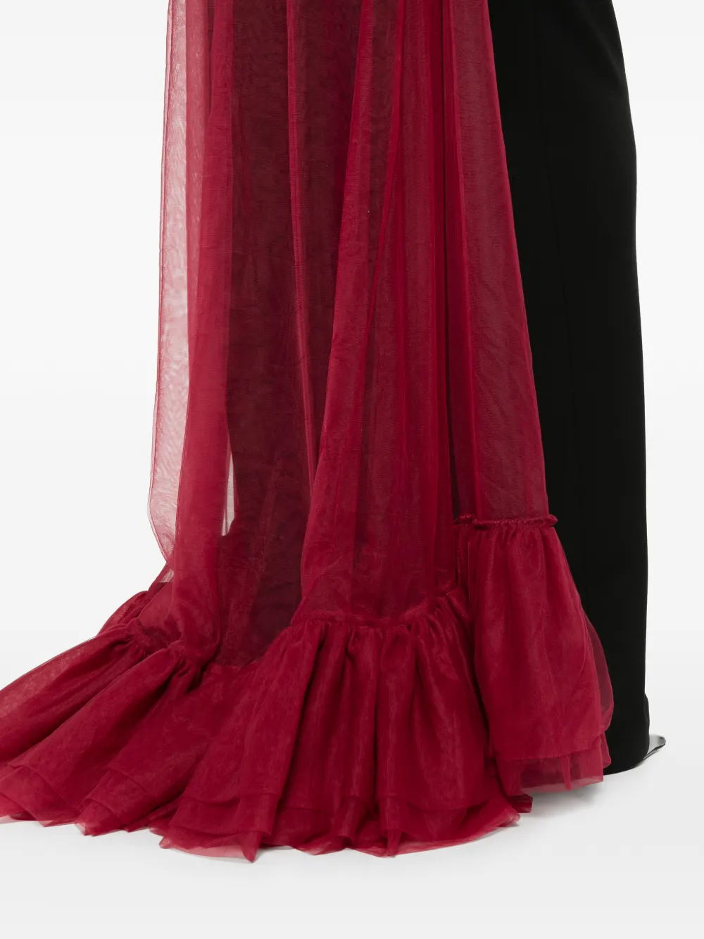 DUNESI Camilla blouse met ruches Rood