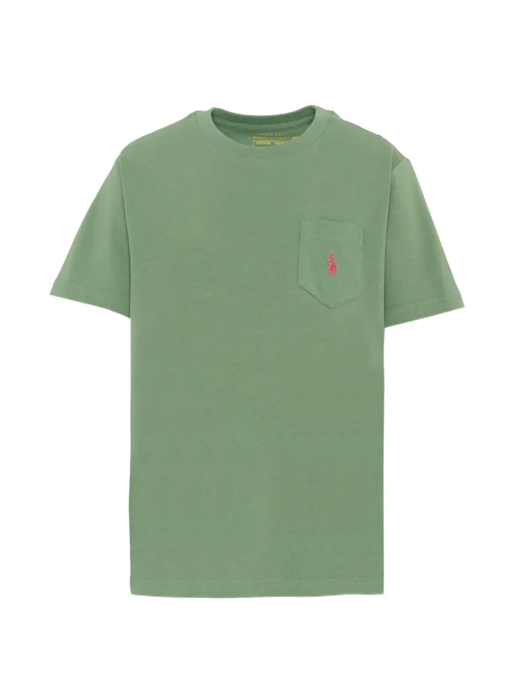 POLO RALPH LAUREN KIDS embroidered-logo pocket T-shirt - Verde