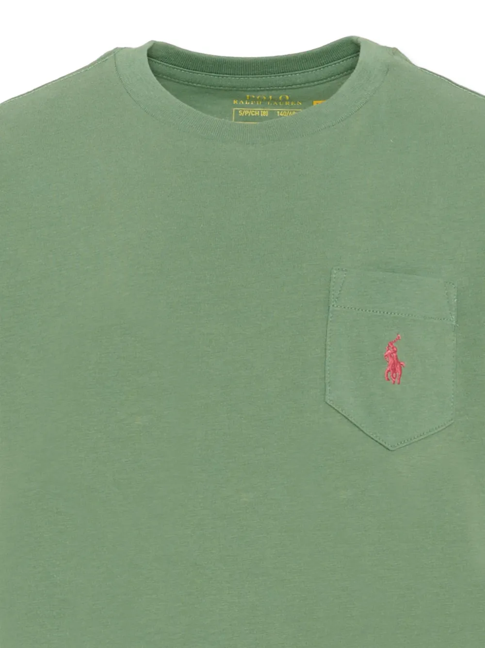 POLO RALPH LAUREN KIDS T-shirt met geborduurd logo en zak Groen