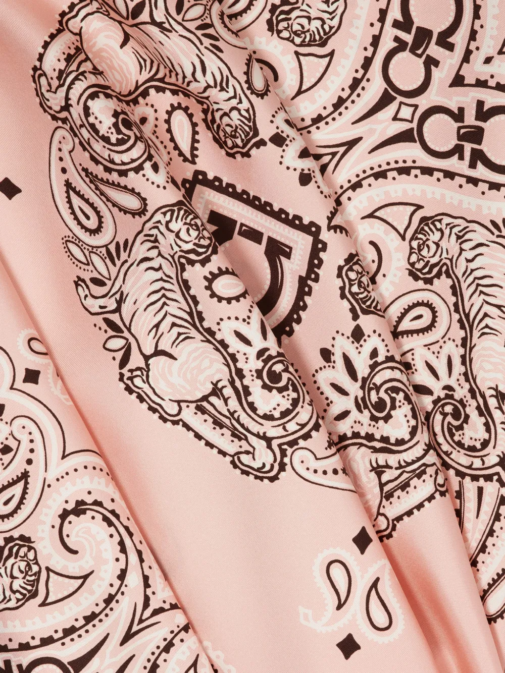 Ferragamo Zijden sjaal met paisley-print Roze