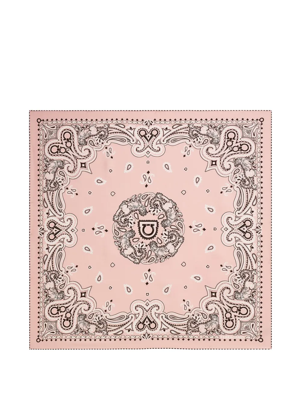 Ferragamo Paisley print silk scarf - Rosa