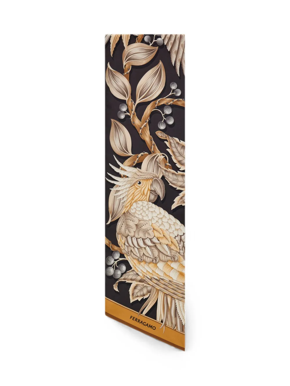 Ferragamo Parrots-print bandeau - Nero