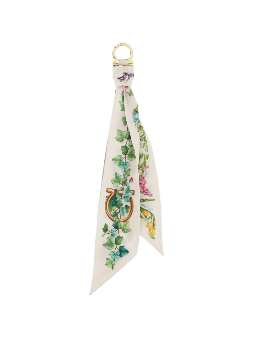 Ferragamo Zijden sleutelhanger Beige