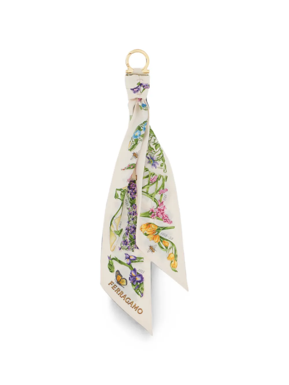 Ferragamo silk keyholder - Nude