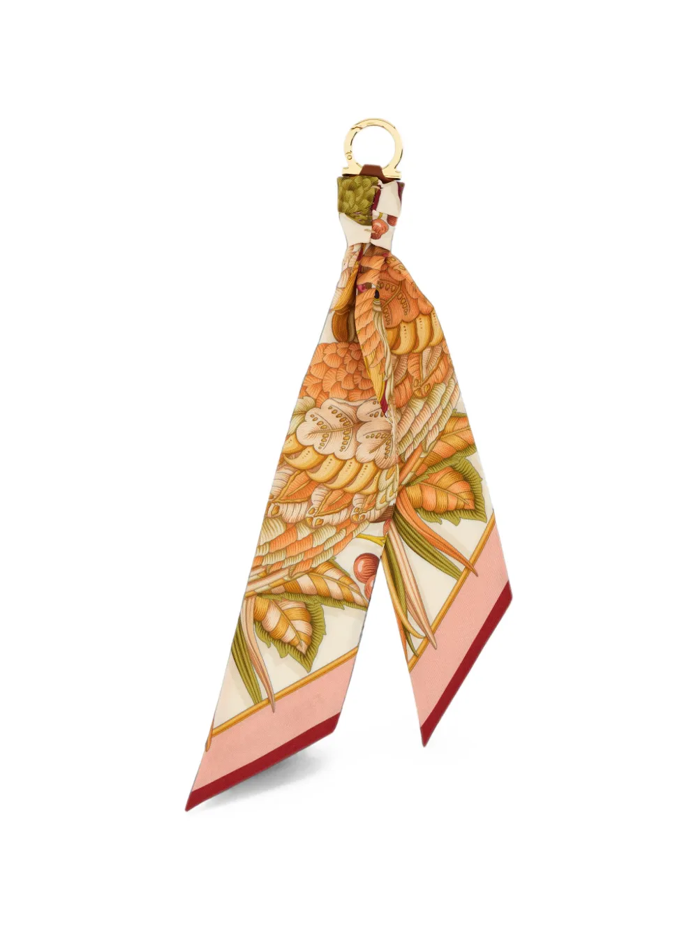 Ferragamo Zijden sleutelhanger Beige