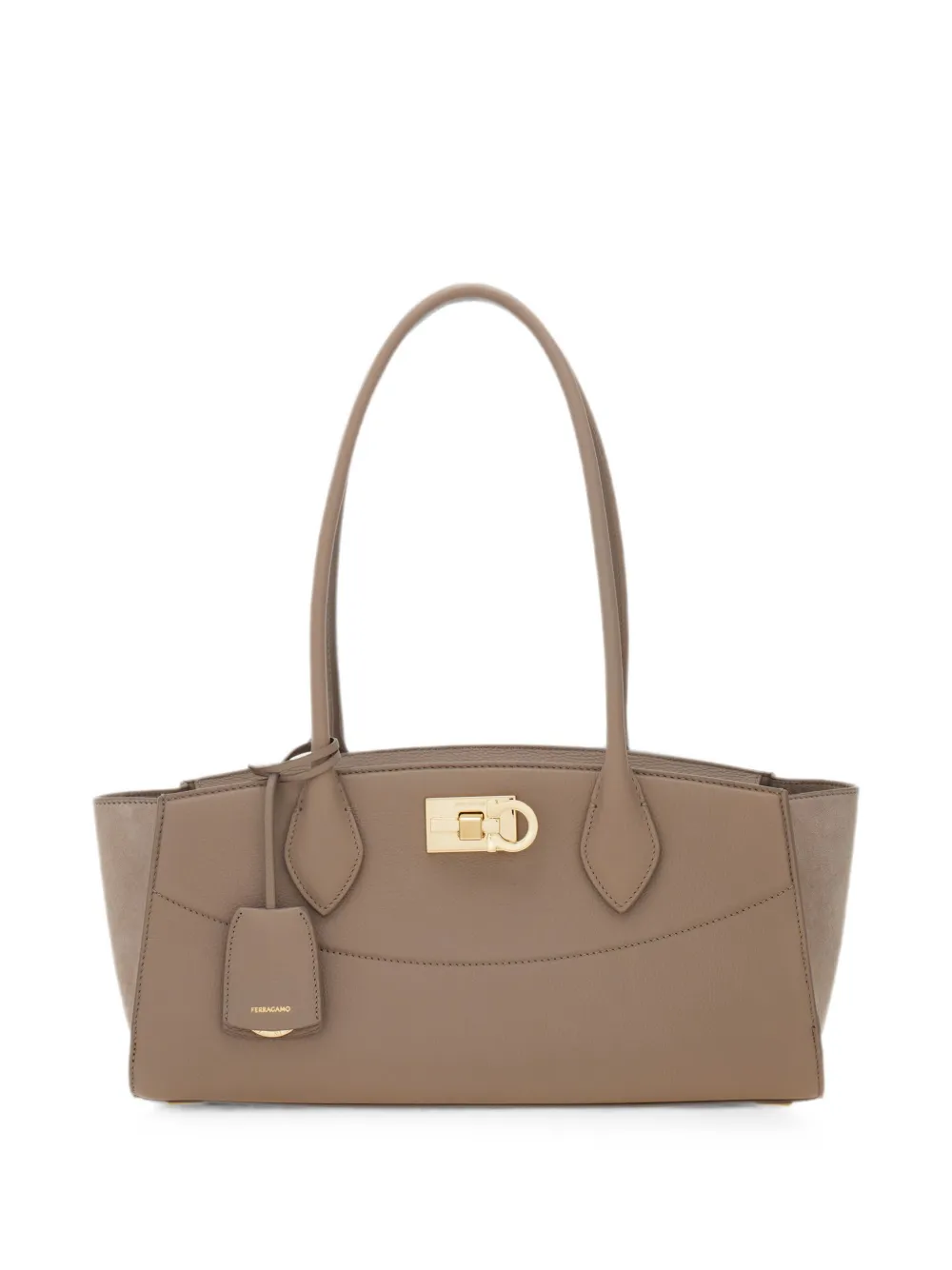 Ferragamo Borsa Soft Bag Studio East West (M) - Toni neutri