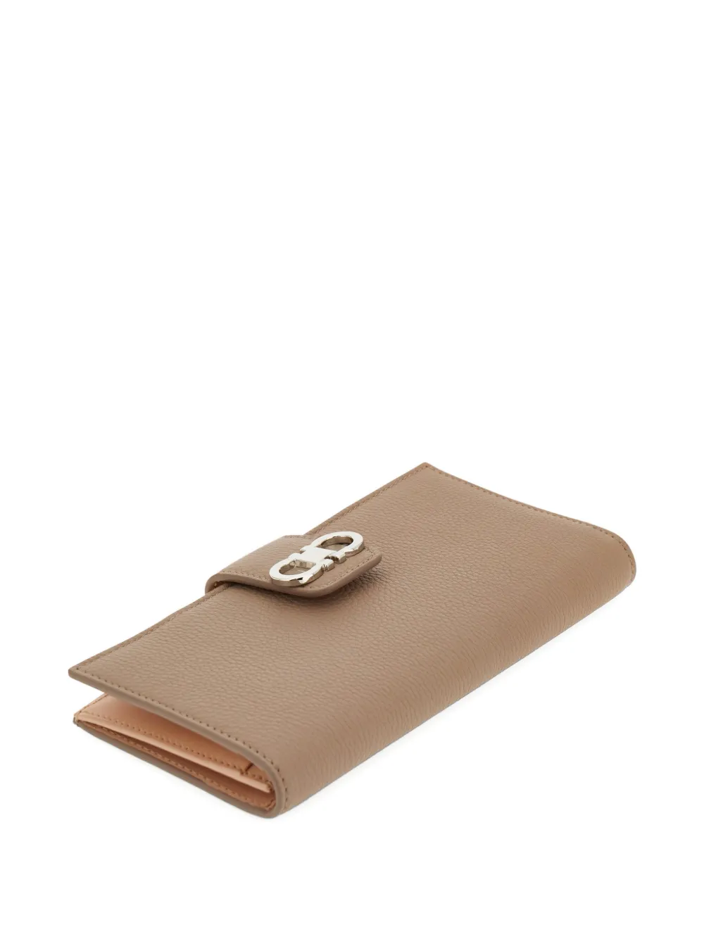  Ferragamo Cartera Continental Double Gancini - Neutro 