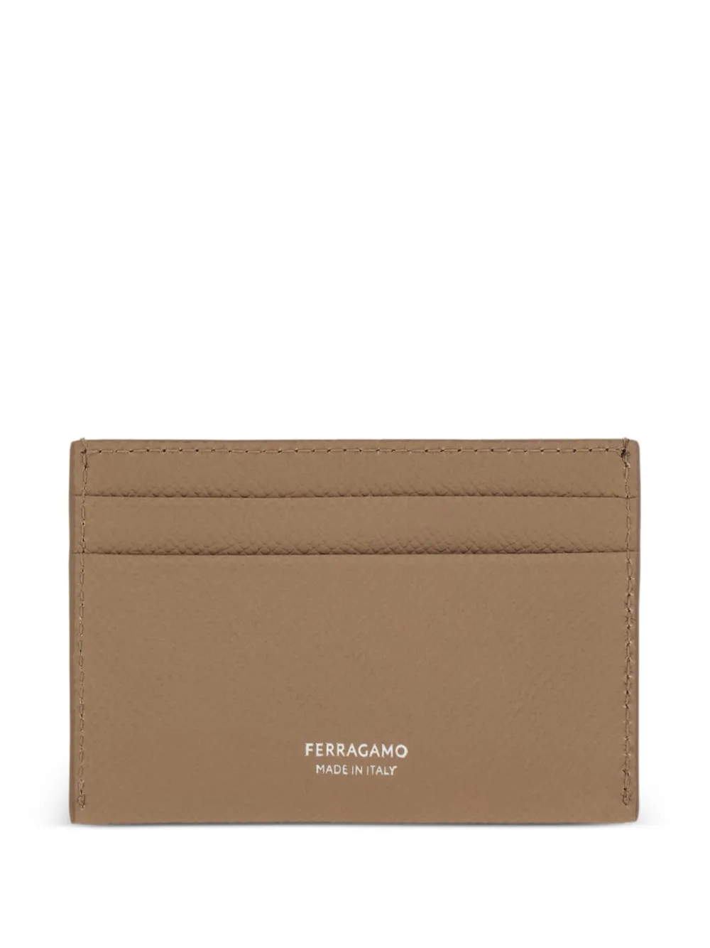 Ferragamo Gancini pasjeshouder van gehamerd leer Beige