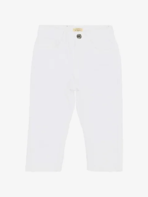 TRUSSARDI JUNIOR logo-patch cotton jeans