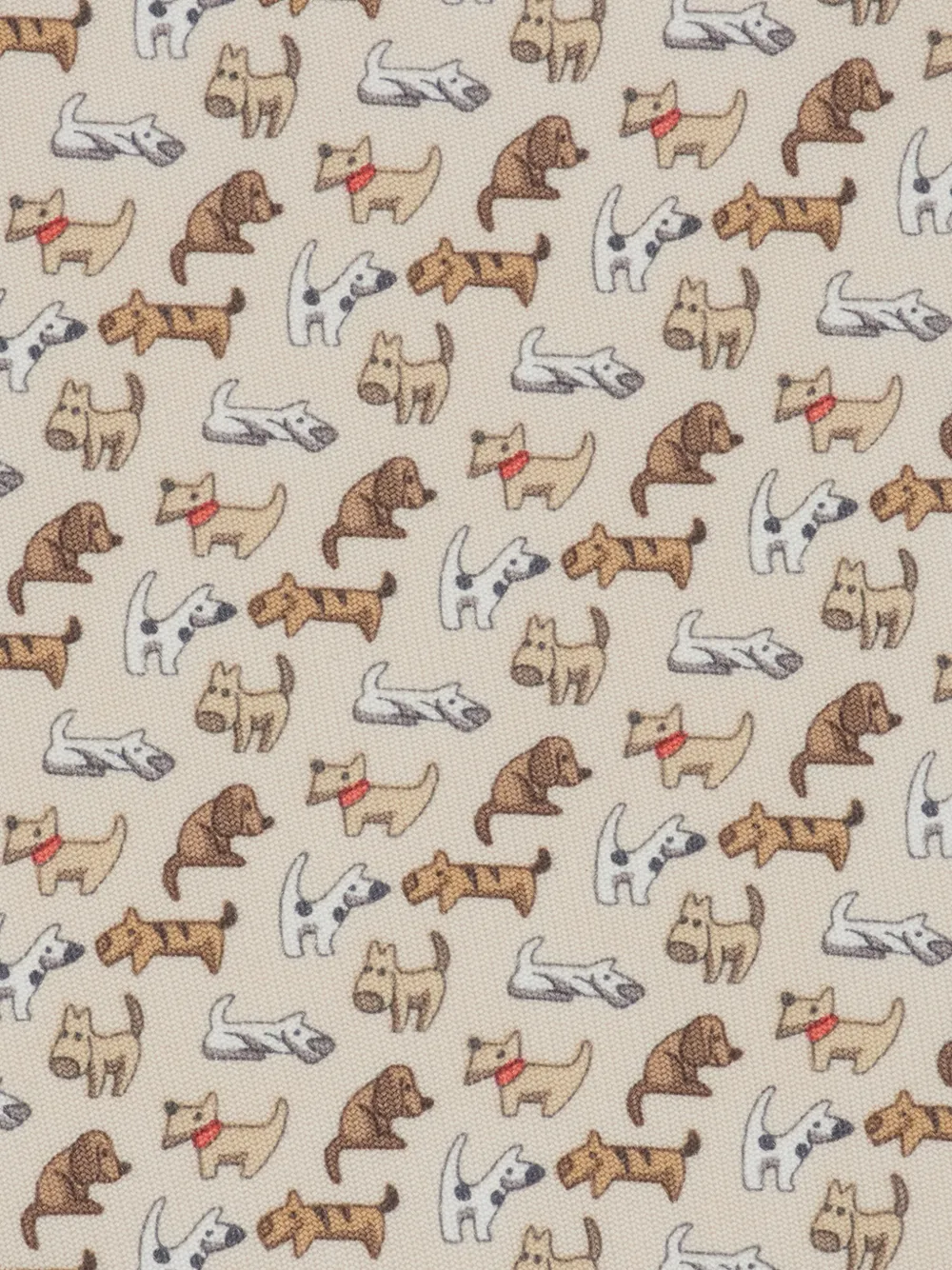 Ferragamo Zijden stropdas met hondenprint Beige