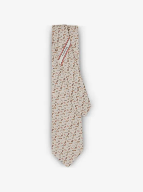 Ferragamo dogs-print silk tie