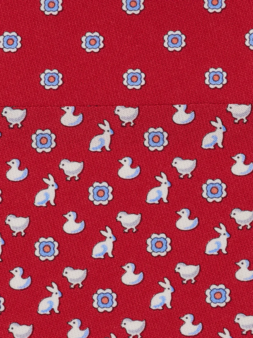 Ferragamo Zijden stropdas met print Rood