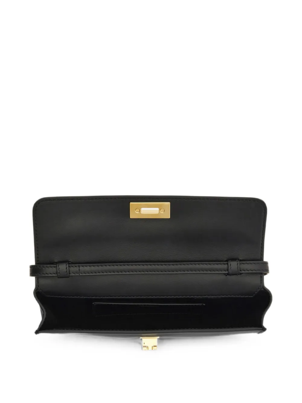 Ferragamo Gancini platte mini-tas Zwart