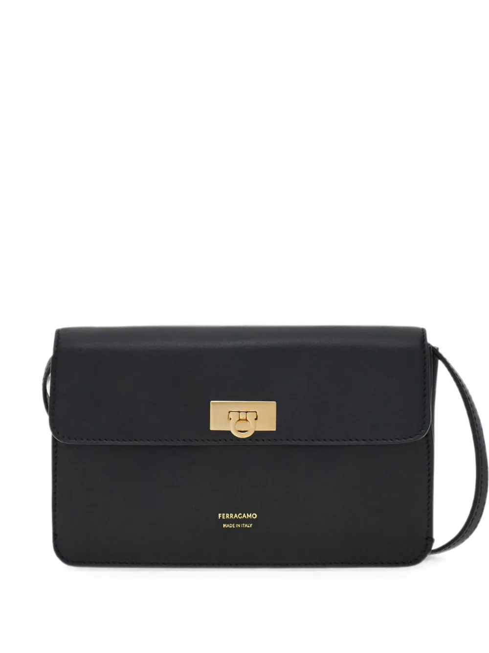 Ferragamo flat Gancini mini bag - Nero