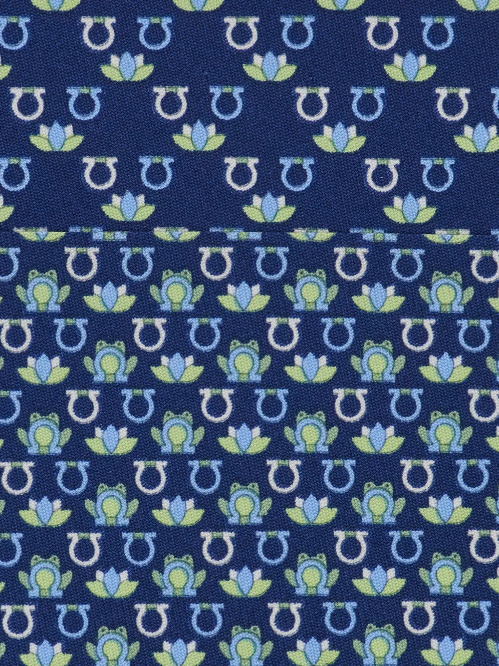 Ferragamo Zijden stropdas met kikker-print Blauw