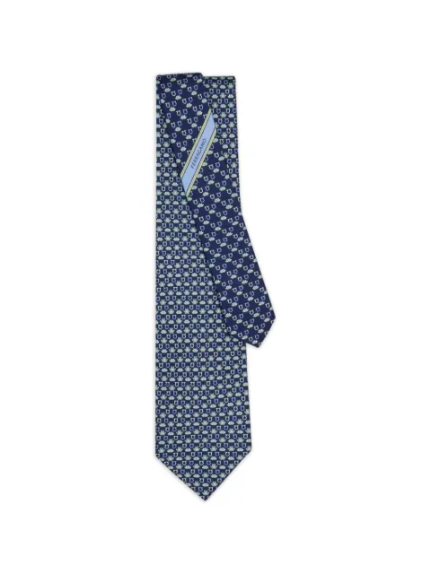 Ferragamo Frog-print silk tie