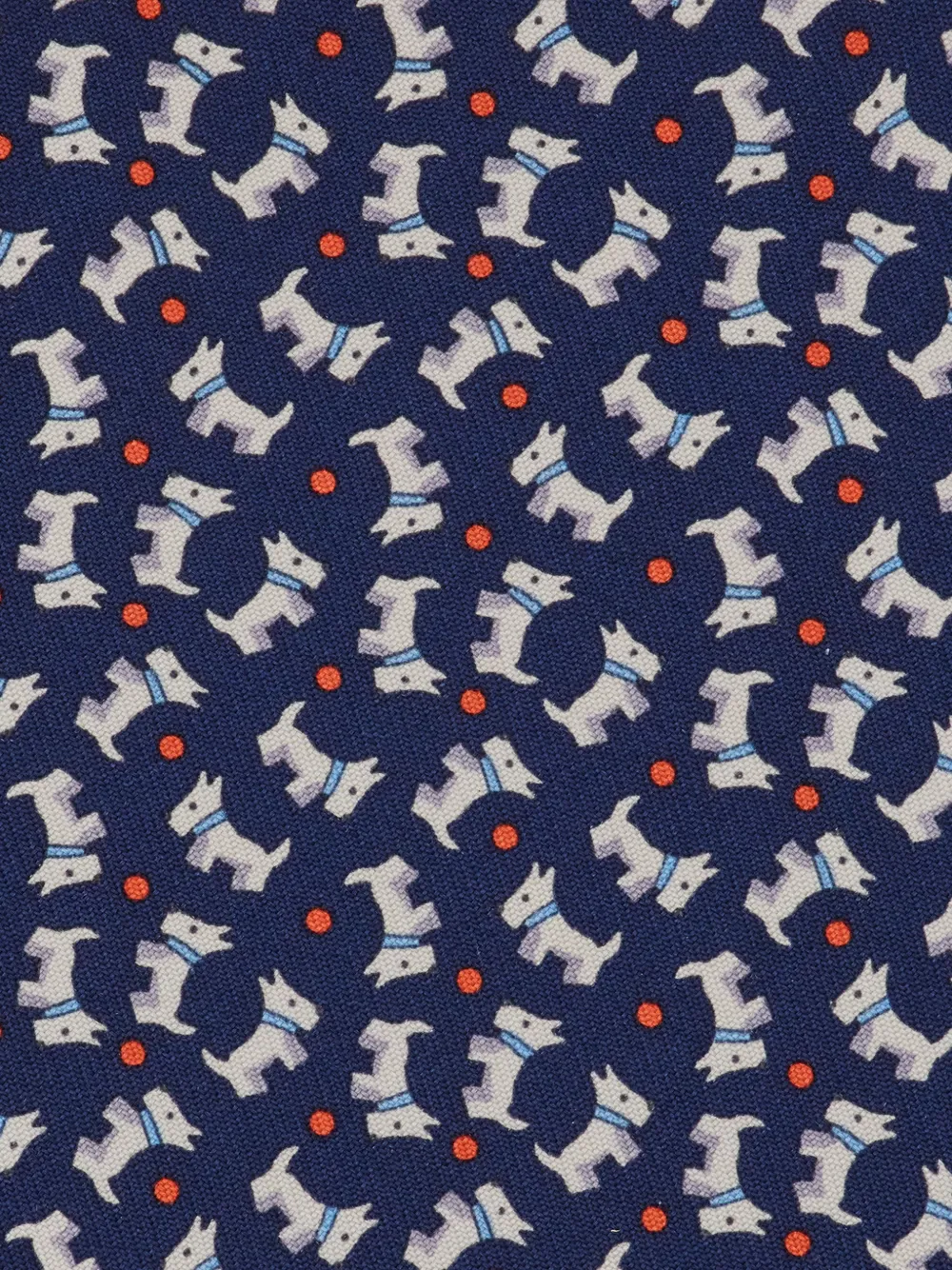 Ferragamo Zijden stropdas met Charlie-print Blauw
