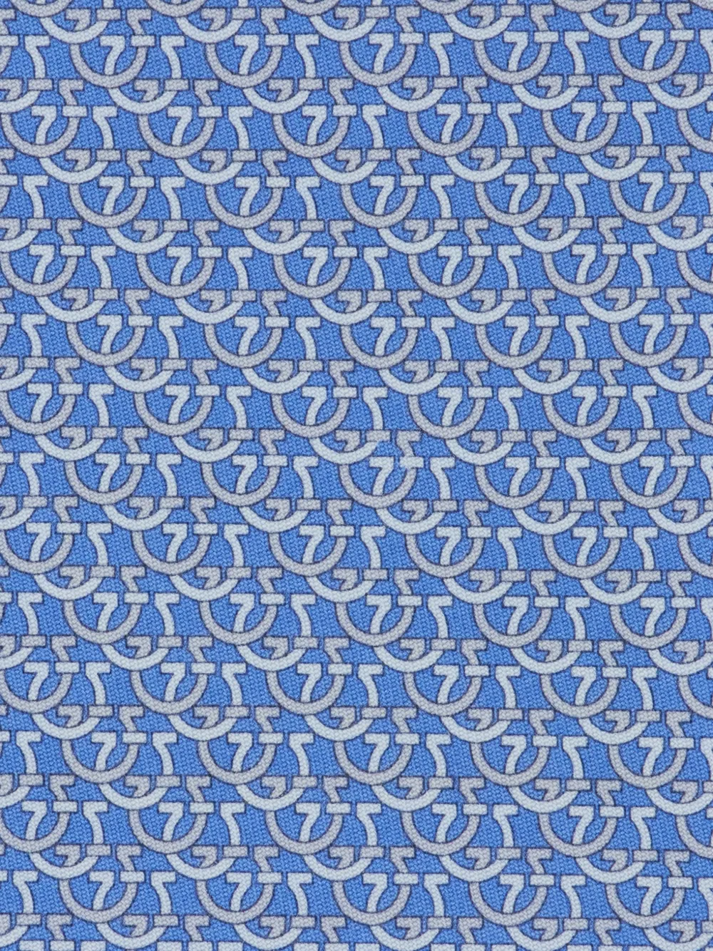 Ferragamo Zijden stropdas met Gancini-print Blauw