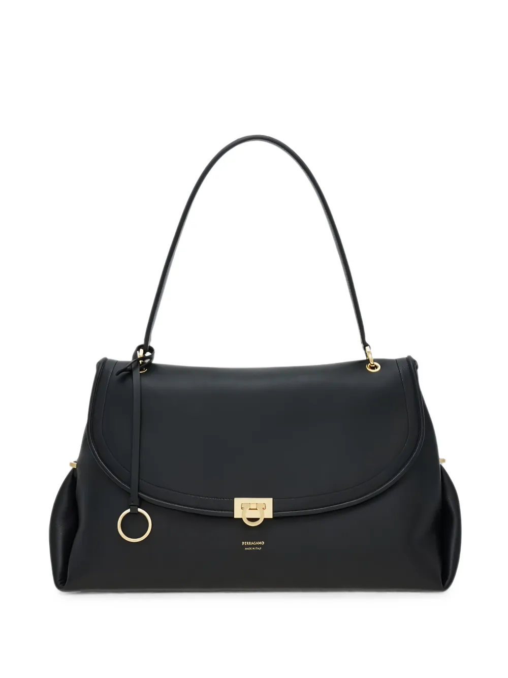 Ferragamo Gancini handbag (L) - Nero