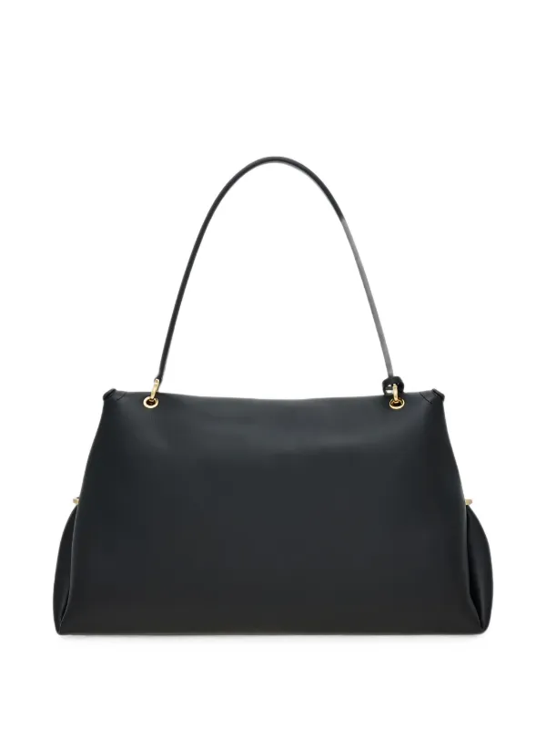 Ferragamo ガンチーニ レザーショルダーバッグ | ブラック | FARFETCH JP
