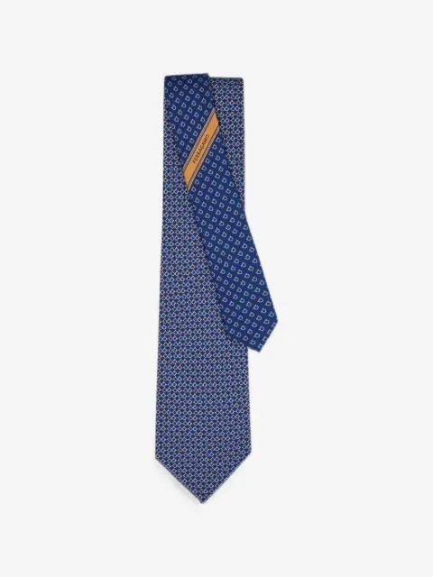 Ferragamo Gancini square-print silk tie