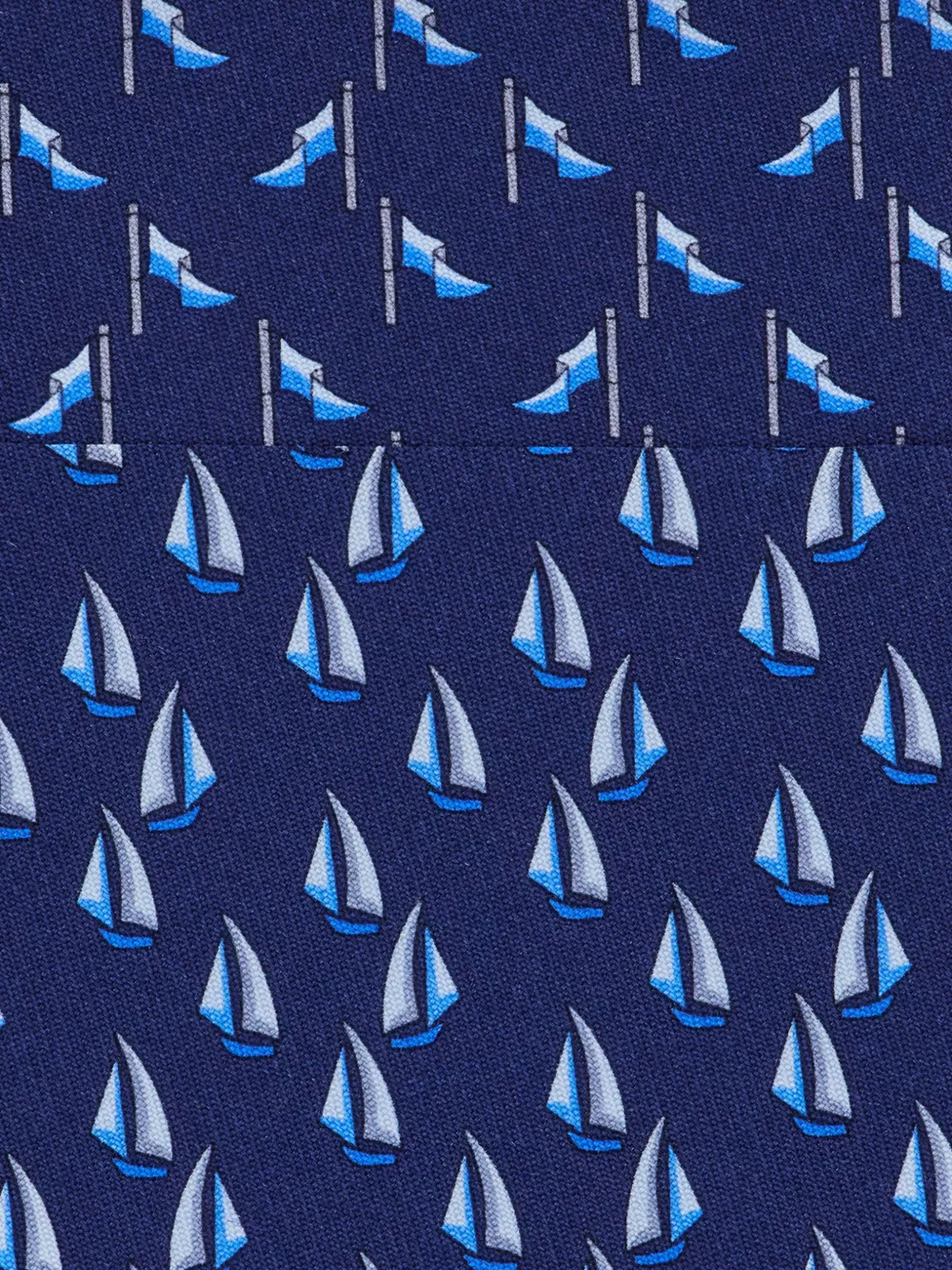 Ferragamo Zijden stropdas met nautische print Blauw